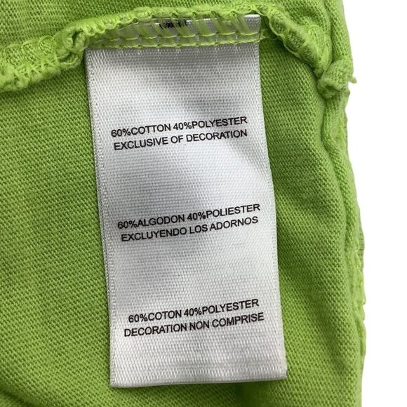 Girls Green Short Sleeve Button Shrug With Blue Flower Accent Top Size 8 Cotton - Picture 5 of 9